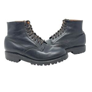 LL Bean Vintage Combat Boots Black Leather women’s 8 M